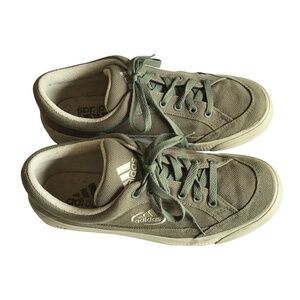 Adidas Men’s Green Canvas Shoes with Laces Size 9.5